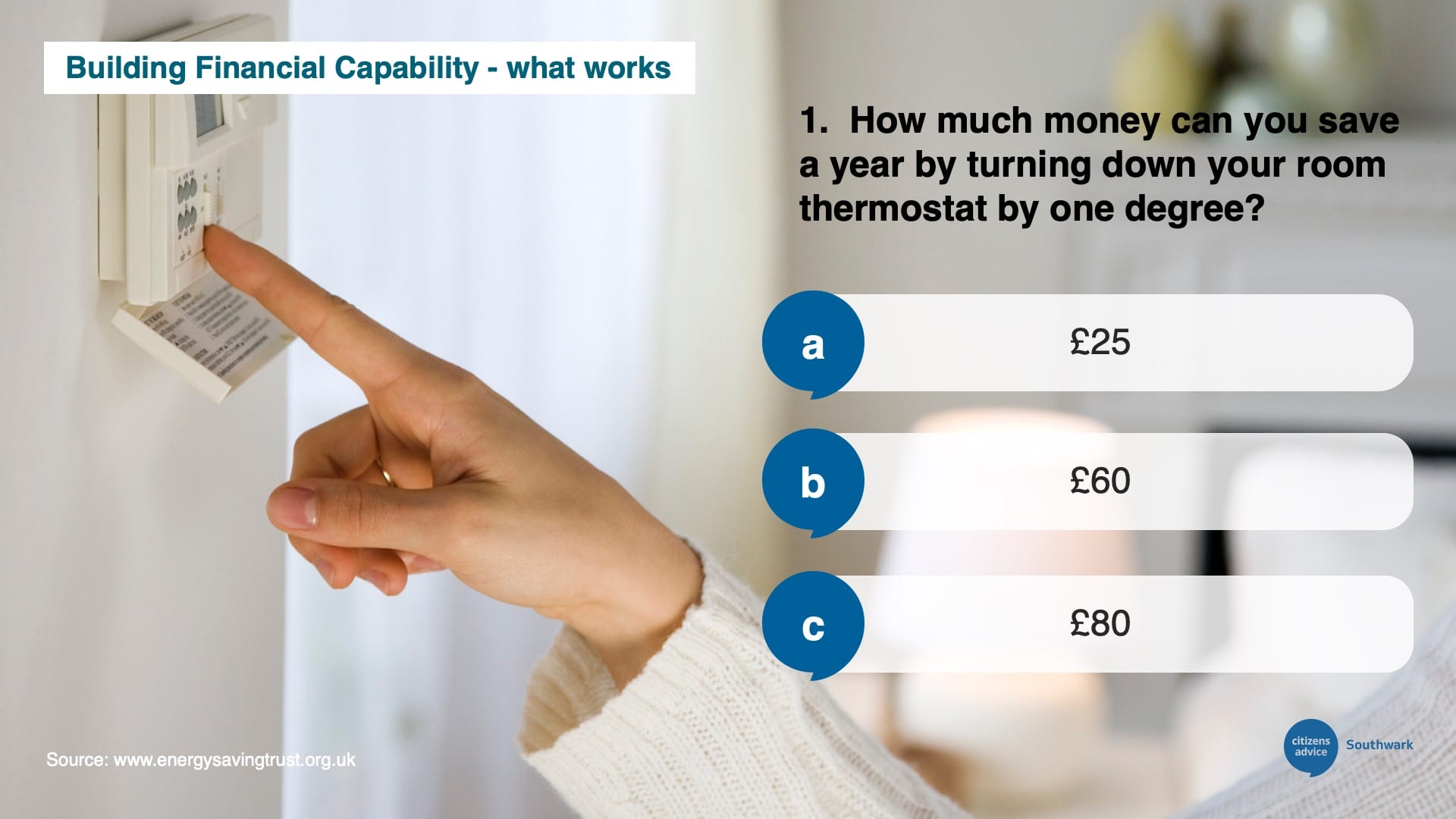 Citizens Advice PowerPoint Question Slide After